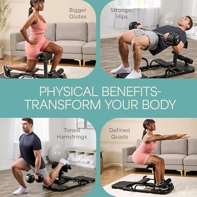 rayihni Hip Thrust Machine – Foldable Glute Bench Hip Thrust Platform – Booty Trainer For Women & Men – Glute Workout Equipment, Sissy Squat Machine Home Gym, Glute Builder Bench - Image 4