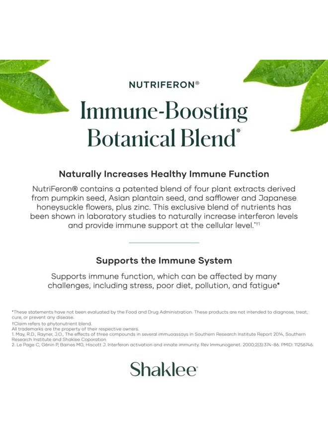 Shaklee NutriFeron® Immune-Boosting Botanical Blend - Developed by Renowned Immunologist - Promotes Healthy Immune Function with Interferon-Boosting Ingredients - Contains Zinc - 60 Caplets - Image 3