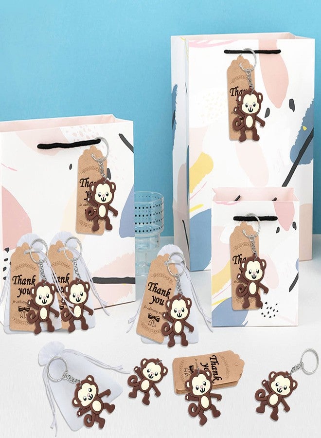 Elecrainbow 40 Pack Monkey Keyring Pack Party Favor for Monkey Lover, Guest Return Gift, Wild Animal Themed Party, Baby Shower, Birthday - Image 5