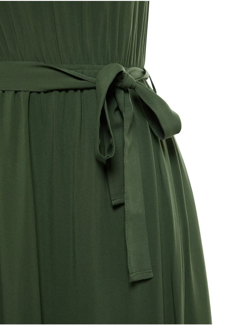 trendyol Halter Neck Pleated Dress