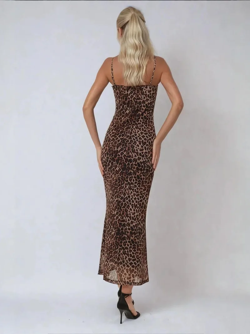 HICCUP Printed Bodycon Maxi Dress
