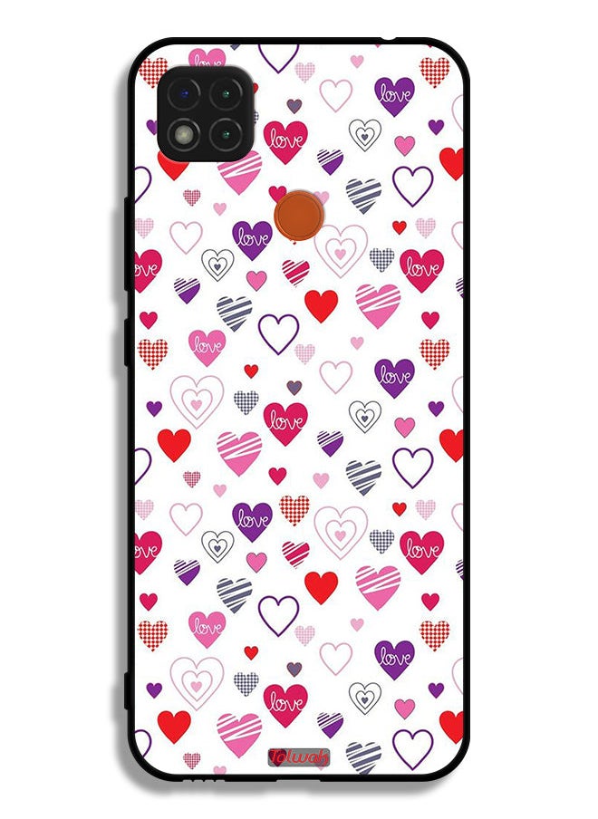Tolwak Xiaomi Redmi 9C Protective Case Cover Hearts Doodle  - Image 2