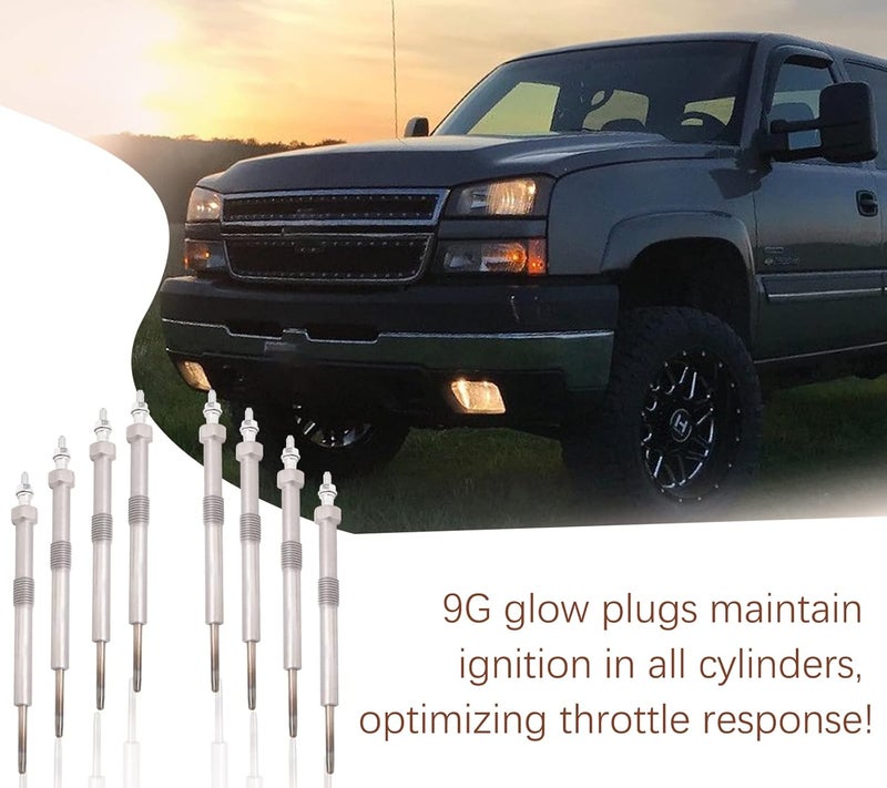 IVONNEY 12639701 Diesel Glow Plugs 9G for Duramax LLY LML LMM Chevy & GMC 6.6L (2006-2016) - Image 4