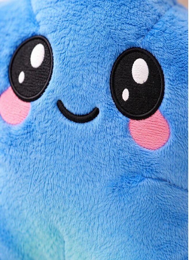 Adhigams Cute Star Plush Toy for Kids Babies Soft Stuffed Cushion Pillow Smiley Design Nursery Decor Boys Girls Ultra Gentle Skin Friendly Fabric Home Bedroom Decorative Item Blue - Image 3