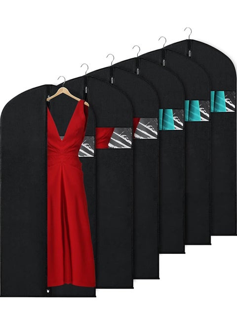 Hanging Garment Bag, Waterproof Garment Covers with Zip, Clear Suit Bags for Travel and Storage, Pack of 6（60cmX150cm）