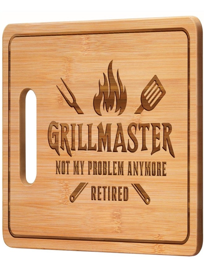 Pandasch Retirement Gifts for Men, 11x8.5inch Engraved Bamboo Cutting Board, It's Not My Problem Anymore Board, Goodbye Farewell Gifts for Men Dad Grandpa Friends Coworkers - Image 1