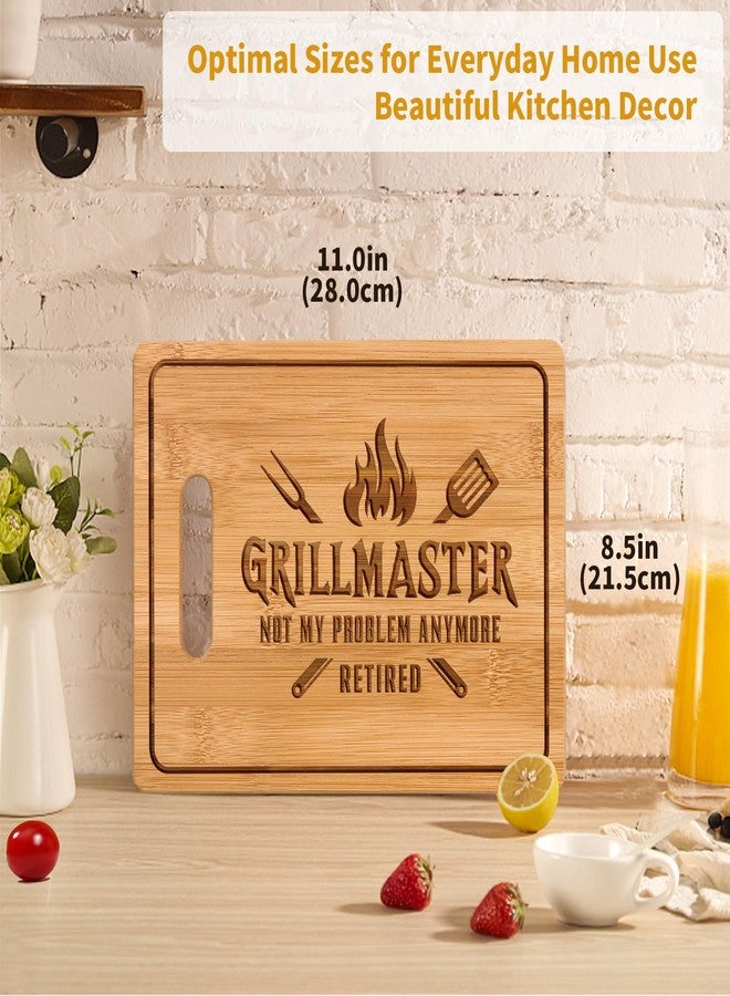 Pandasch Retirement Gifts for Men, 11x8.5inch Engraved Bamboo Cutting Board, It's Not My Problem Anymore Board, Goodbye Farewell Gifts for Men Dad Grandpa Friends Coworkers - Image 3