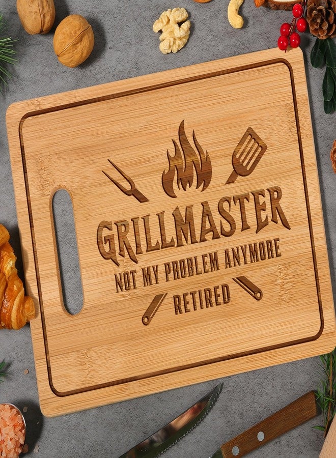 Pandasch Retirement Gifts for Men, 11x8.5inch Engraved Bamboo Cutting Board, It's Not My Problem Anymore Board, Goodbye Farewell Gifts for Men Dad Grandpa Friends Coworkers - Image 4