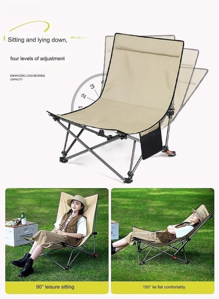 XiuWoo Portable Lightweight Adjustable Backrest Outdoor Camping Chair Seat With Storage Bag For Outdoor Camp Hiking Beach,Quick storage - Image 3