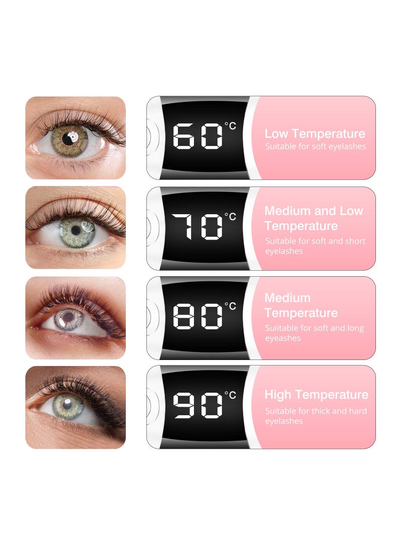 Dual Sided Heated Eyelash Curler with LCD Display 4 Adjustable Heat Modes for Suitable Curls - Image 4