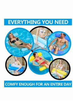 Y&D Inflatable Water Hammock, Hammock Pool Lounger, 4-in-1 Multi-Purpose Floating Bed Lounge Chair Drifter Saddle Swimming Beach Float Portable for Adults Kids, blue  - Image 2