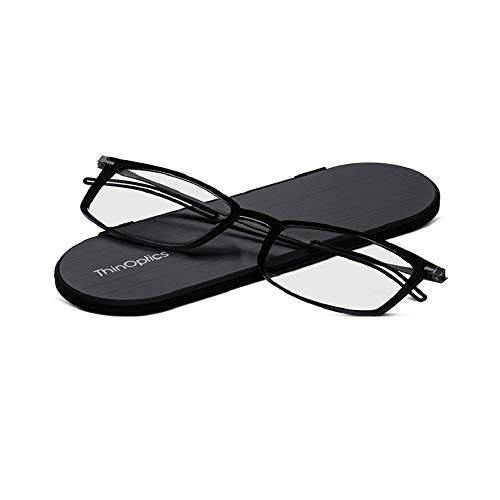 ThinOptics Unisex Adult Glasses Reading, Regular Case / Rectangle Black, 2.00 US - Image 3