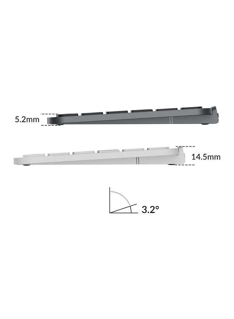 Keychron كيبورد كيه كرون B6 برو فائق النحافة اللاسلكي، بحجم كامل ZMK مع لوحة مفاتيح رقمية، كتابة هادئة، 2.4 جيجاهرتز/بلوتوث 5.2/اتصال سلكي، عمر بطارية طويل، متوافق مع ماك ويندوز لينوكس - أبيض عاجي - Image 2