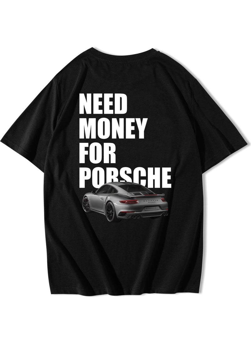 BRZ Collection Unisex Oversize Need Money For Porsche T-Shirt  - Image 1