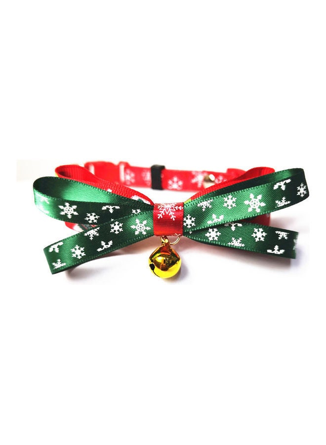 NIBEMINENT Adjustable Bell Neck Strap Collar Bow Tie Green/Red/White 65x13x1cm - Image 1
