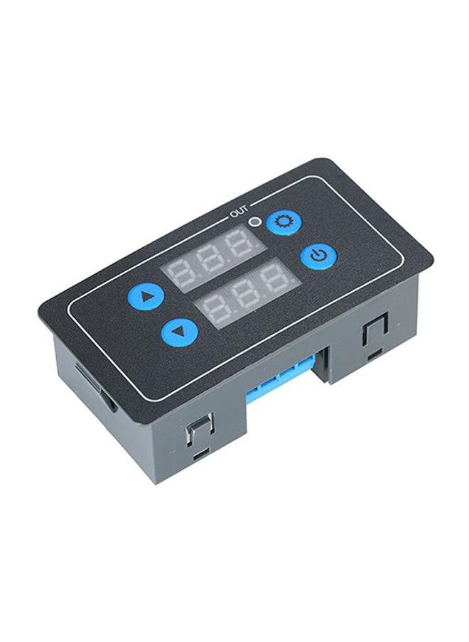 NIBEMINENT - Adjustable Double Display Timer Relay Module E122-1 Black/Grey - Image 1