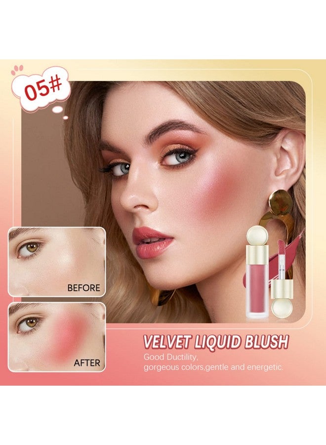 Spdoo Liquid Blush Matte Liquid Cream Makeup Dual Use For Cheeks And Lips Long Lasting Smudge Proof Moisturizing Face Blush Stick For Cheek Pink Lip Gloss For Girl - Image 4