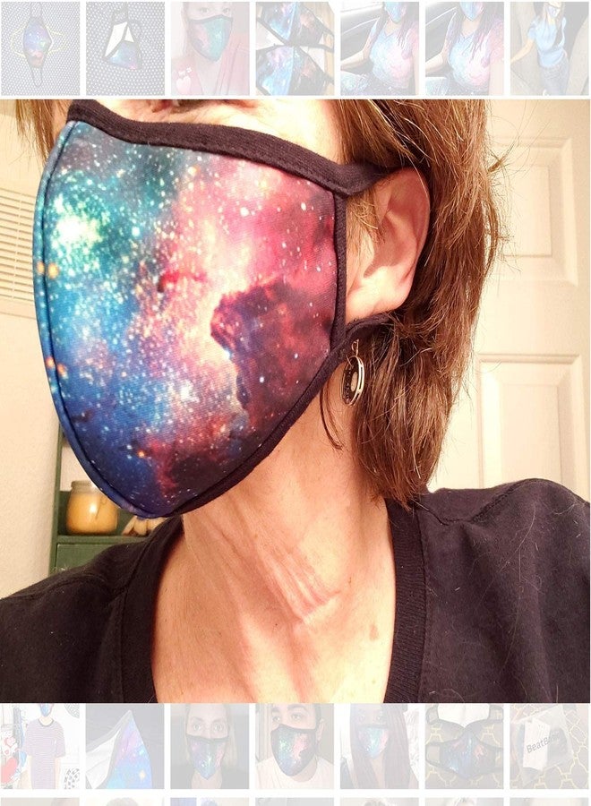BeatBasic 3 Pack Galaxy Dust Mouth Face Mask - Dustproof Saw-Dust Washable - Reusable Comfy - Cotton Protective Breathable Soft Warm Windproof Face Protection for Man and Woman - Image 3