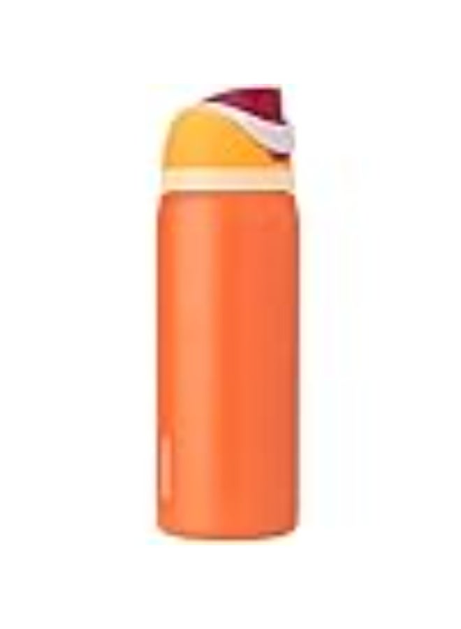 Stainless steel bottle with straw, 800 ml - Image 1