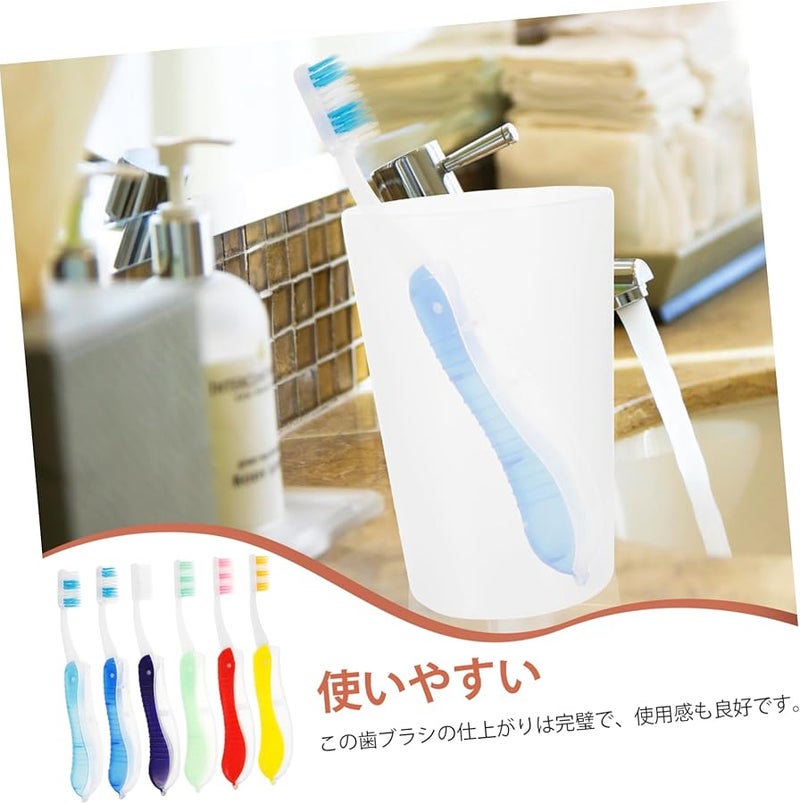 6pcs Portable Travel Toothbrush Set Soft Bristles Folding Compact Design - Image 5