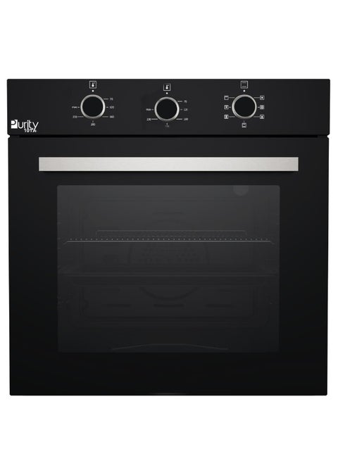 Purity Built-in Gas Oven 60cm with Gas Grill, 65L Capacity, Soft Close Doors, Black (Made in Turkey) – OPT602GG