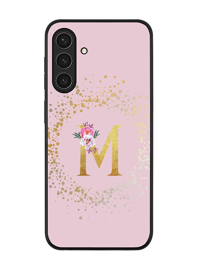 Stylizedd For Samsung Galaxy A17 / A17 4G / M17 Case,Slim fit Camera Protection, Shockproof Thin Phone cover  - Custom Monogram Floral - M  (Pink ) - Image 1