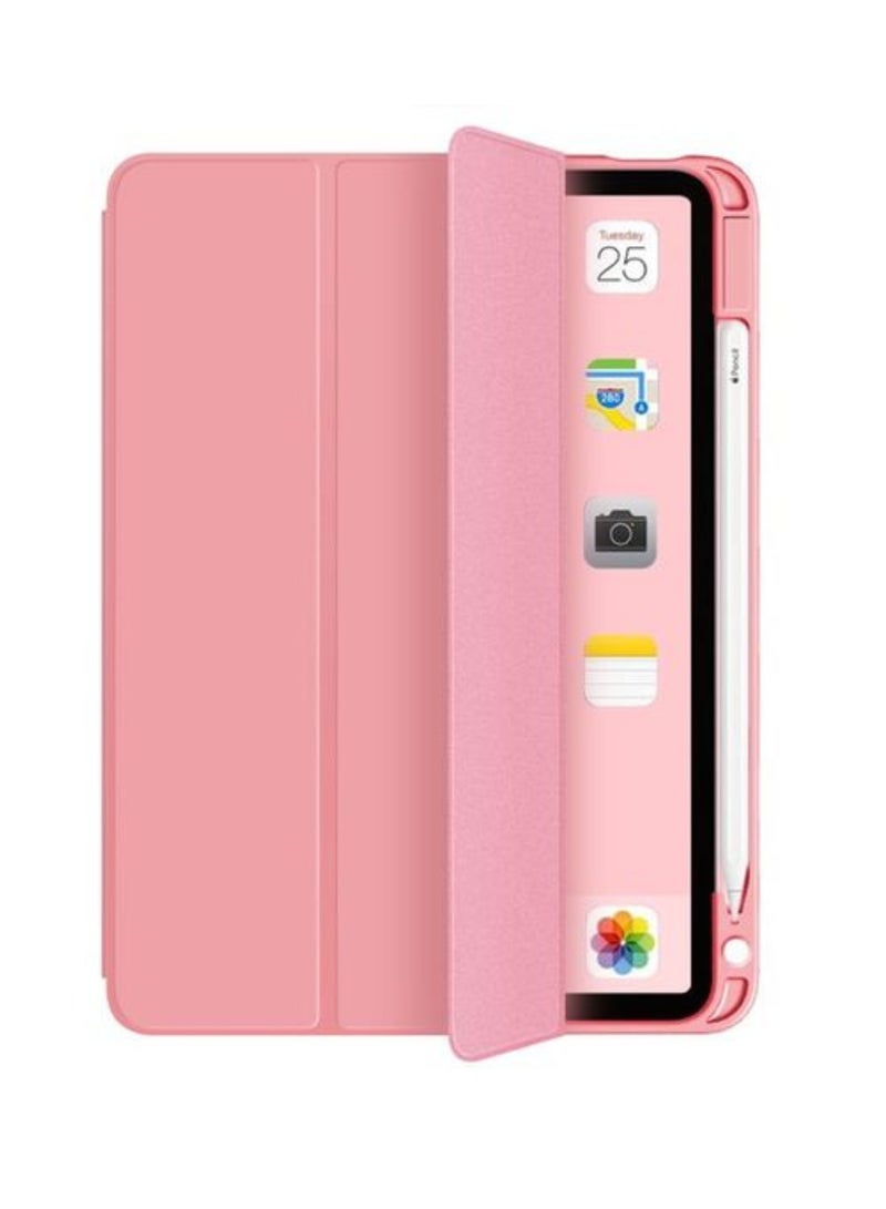 حافظة لجهاز iPad الجيل العاشر مقاس 10.9 بوصة وردية اللون - غطاء بلاستيكي نحيف مقاوم للصدمات من البولي يوريثان مع حامل مغناطيسي، حافظة حماية متينة للجهاز اللوحي