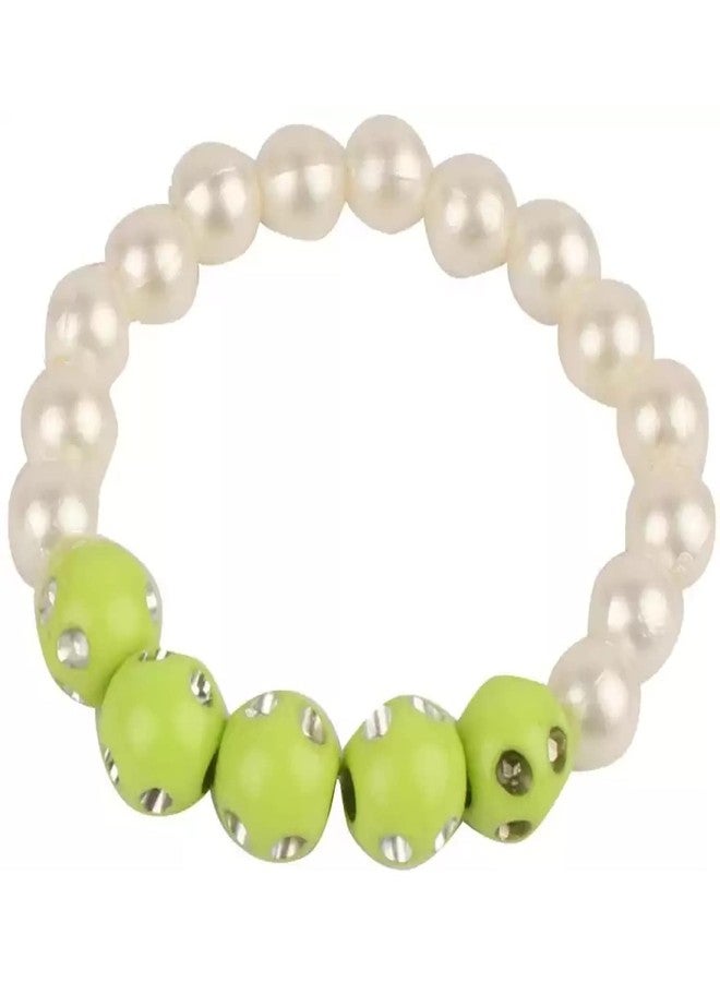 Coco Candy Kids Fashion Jwellery White & Green Bracelet - Age [ 1 Yr - 12 Yrs ]