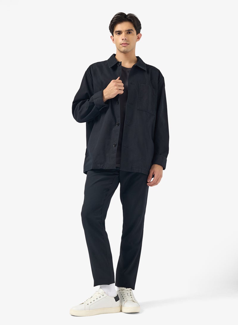 CALVIN KLEIN Long Sleev Twill Shirt Jacket - Image 4