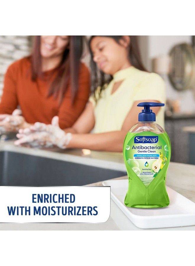 Softsoap Antibacterial Liquid Hand Soap Pump Gentle Clean Sparkling Pear 11.25 Fl Oz - Image 4