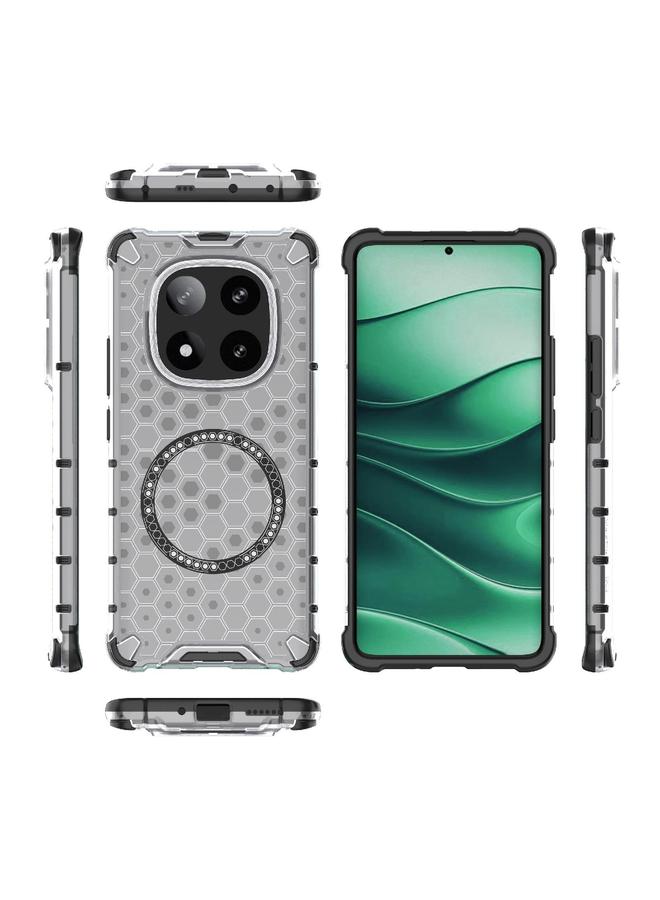 S-TOP Case For Redmi Note 14 Pro 5G Honeycomb Magnetic Ring Shockproof Phone Case - Image 3