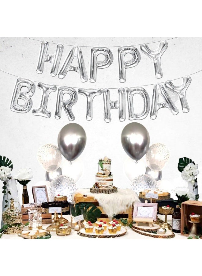 بالونات لافتة عيد ميلاد سعيد باللون الفضي – بقياس 16 إنش | بالونات لافتة عيد ميلاد سعيد لتزيين حفلات عيد الميلاد | زينة حفلات عيد الميلاد | لافتة عيد ميلاد سعيد لتزيين أعياد الميلاد - Image 5