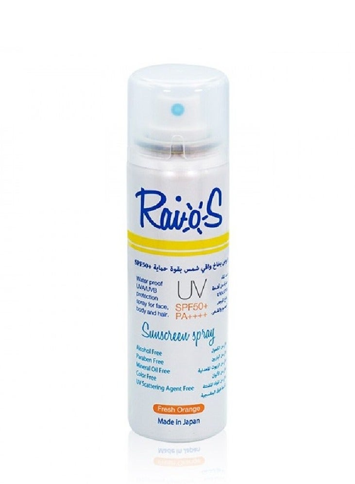Raios Sunscreen spray orange scent 70 ml - Image 2