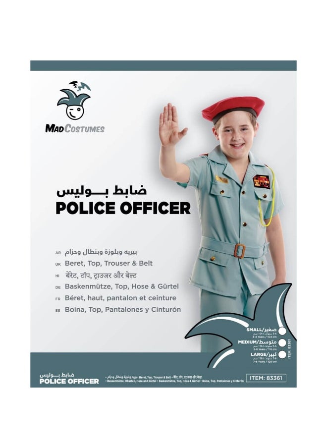 Halloween Mad Costumes Uae Policeman Costume For Kids (Medium)  - Image 1