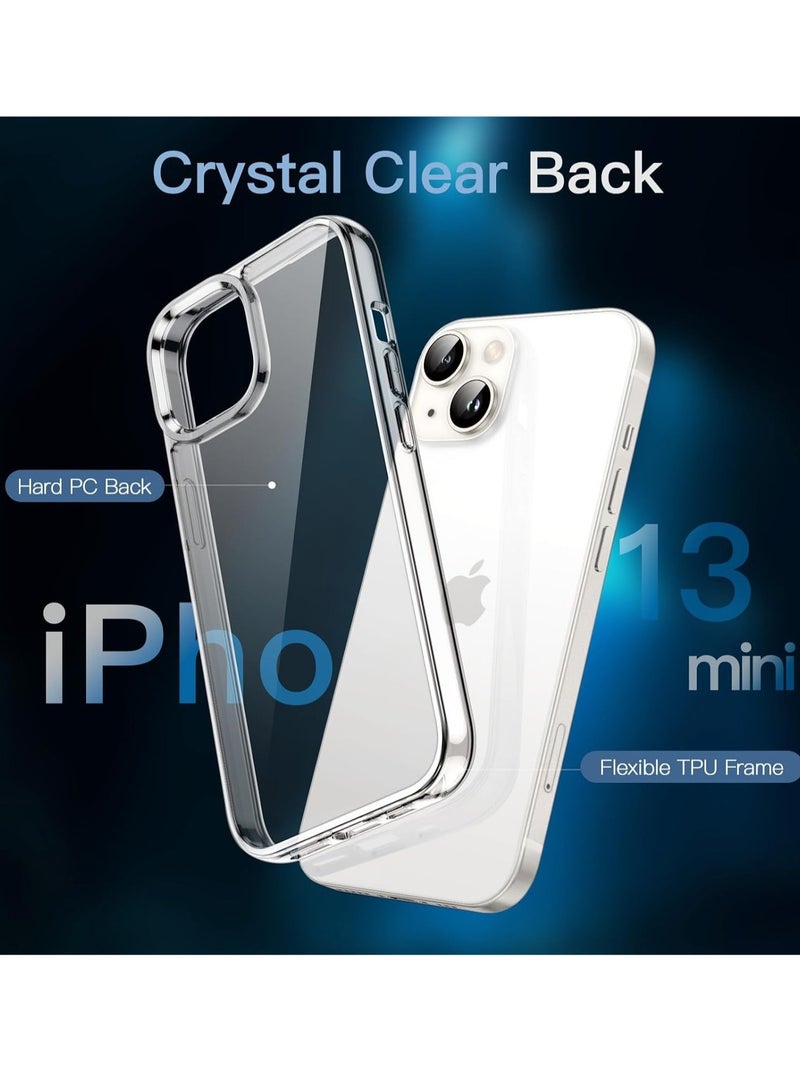 "3-in-1 iPhone 13 Mini Case with 2 Tempered Glass Screen Protectors – Shockproof Bumper Cover, Non-Yellowing Design" - Image 3