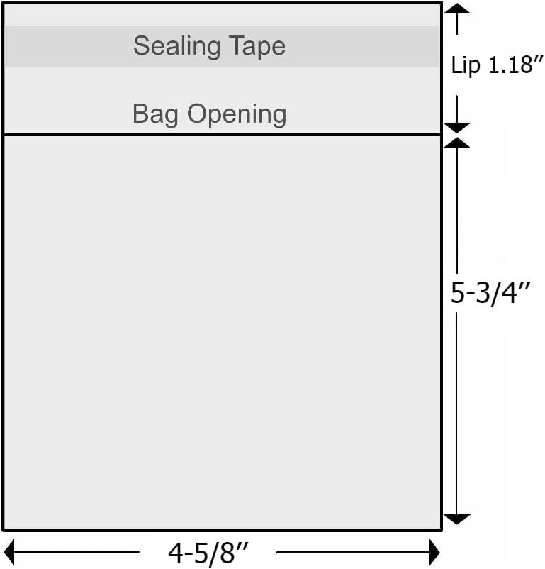 Delatanus 200Pcs Resealable Cello Cellophane Bags - 4-5/8'' X 5-3/4'' for A2 Cards, Jewelry, Treats, and More - Image 2