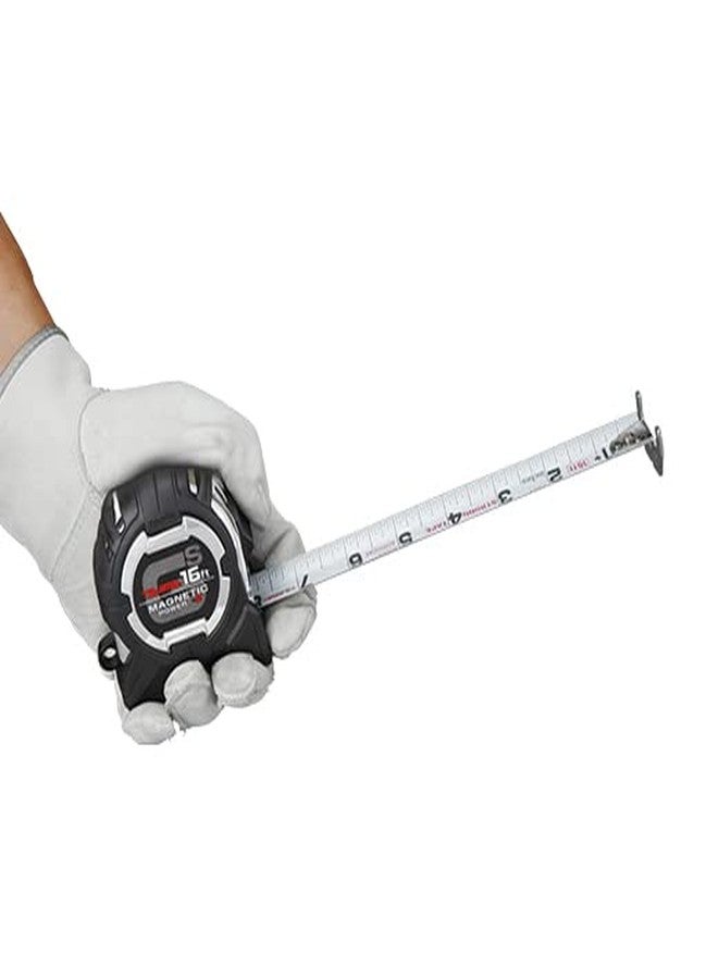 TAJIMA Tape Measure - 16ft x 1in GS-Lock Measuring Tape with Dual Magnetic Power & Compatible Clip - GS-SC16BW - Image 3