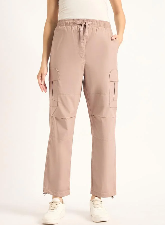 Femmella Femmella Mid Rise Regular Fit Drawstring Cargo Pants