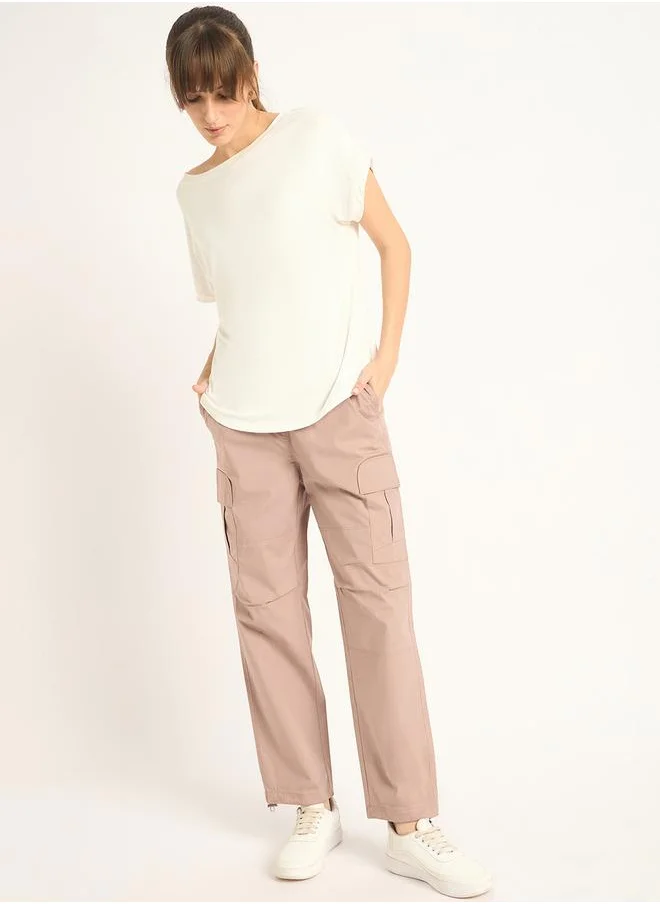 فيميلا Mid Rise Regular Fit Drawstring Cargo Pants