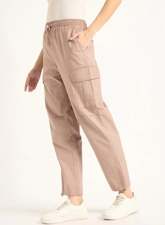 Femmella Femmella Mid Rise Regular Fit Drawstring Cargo Pants
