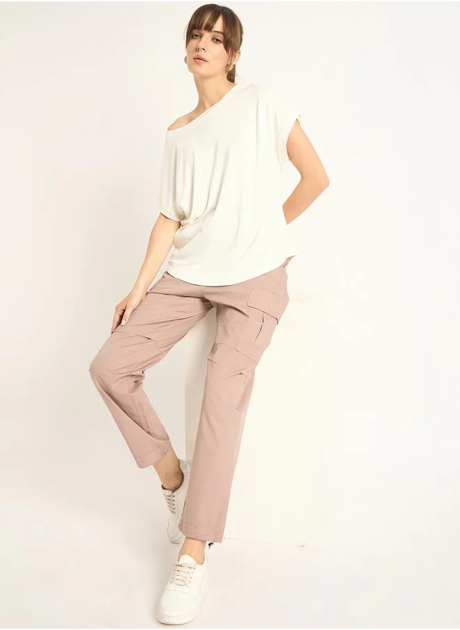 فيميلا Mid Rise Regular Fit Drawstring Cargo Pants