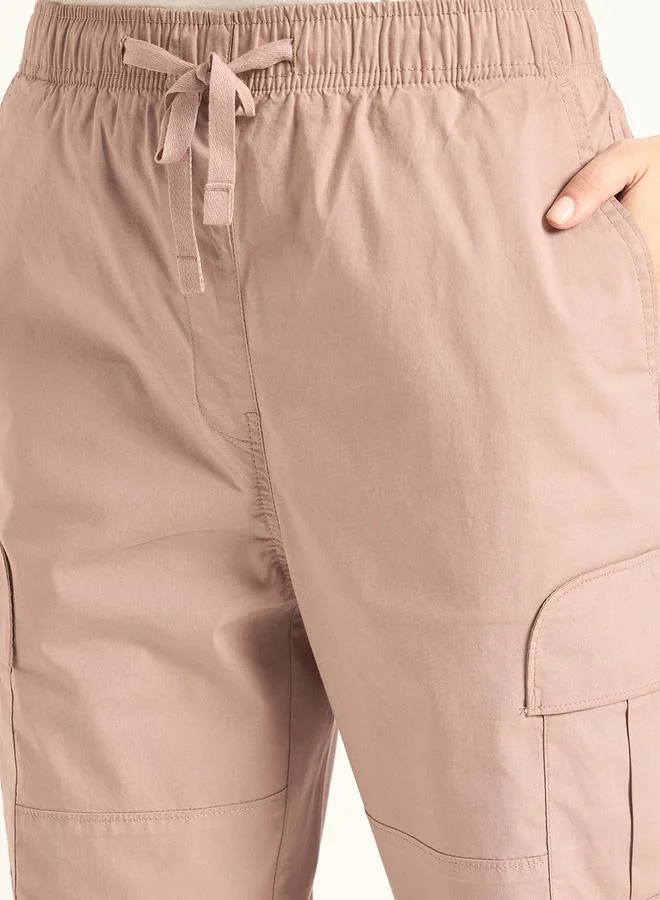 Femmella Femmella Mid Rise Regular Fit Drawstring Cargo Pants