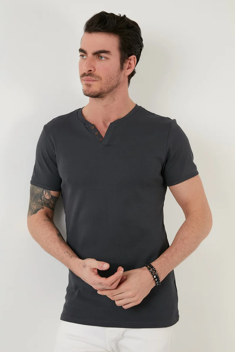 Buratti 100% Cotton V-Neck Slim Fit T Shirt Men's T SHIRT 5902122