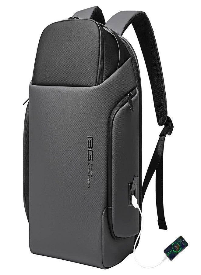 BANGE Smart Business Backpack with USB charging Port,Lightweight Work Backpack for Men and Women, Grey, Medium, Style - Image 1