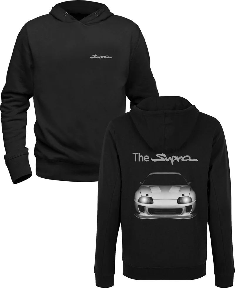 Alfa Tshirt Car Toyota Supra Design Printed Black Front Back Printed Sweatshirt