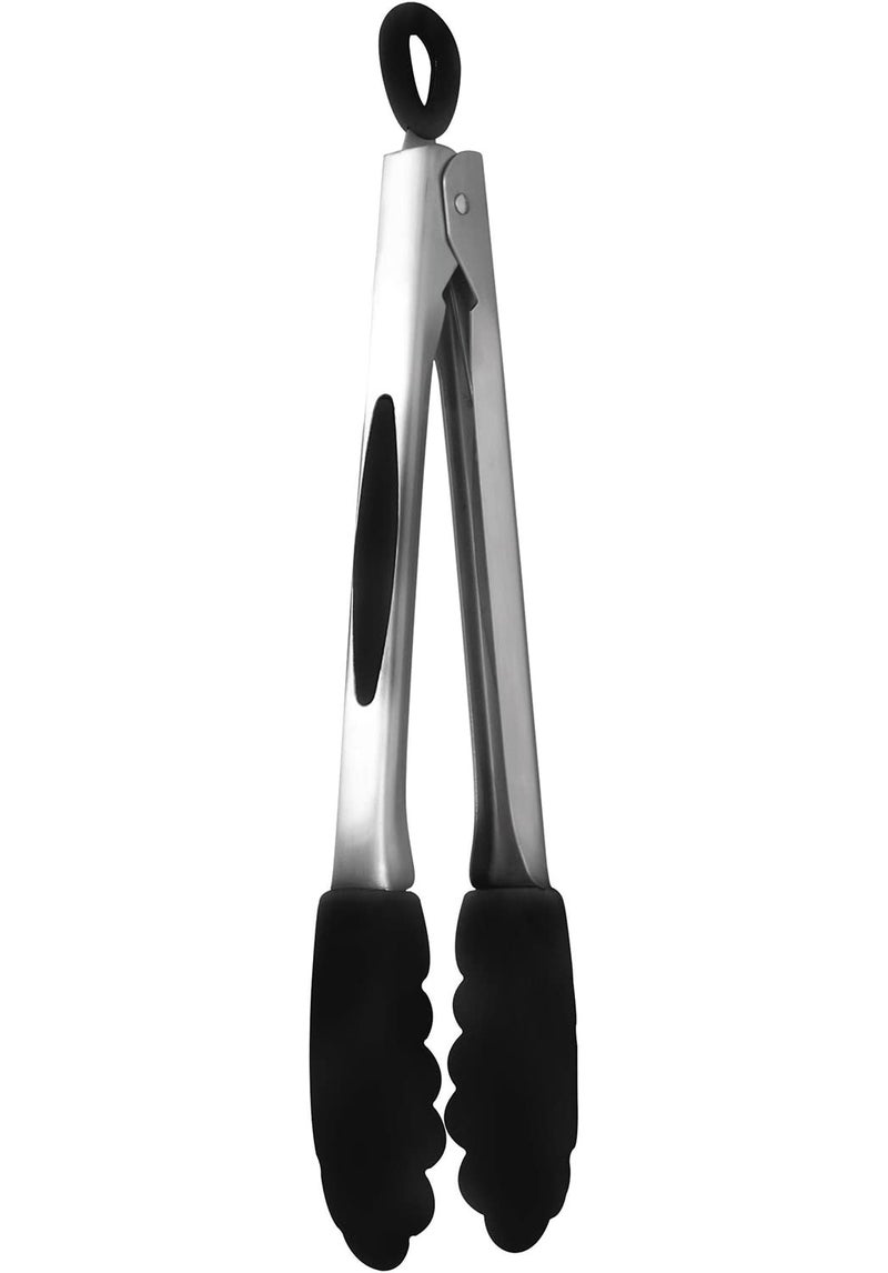 Mastrad 12Inch Stainless and Silicone Tongs