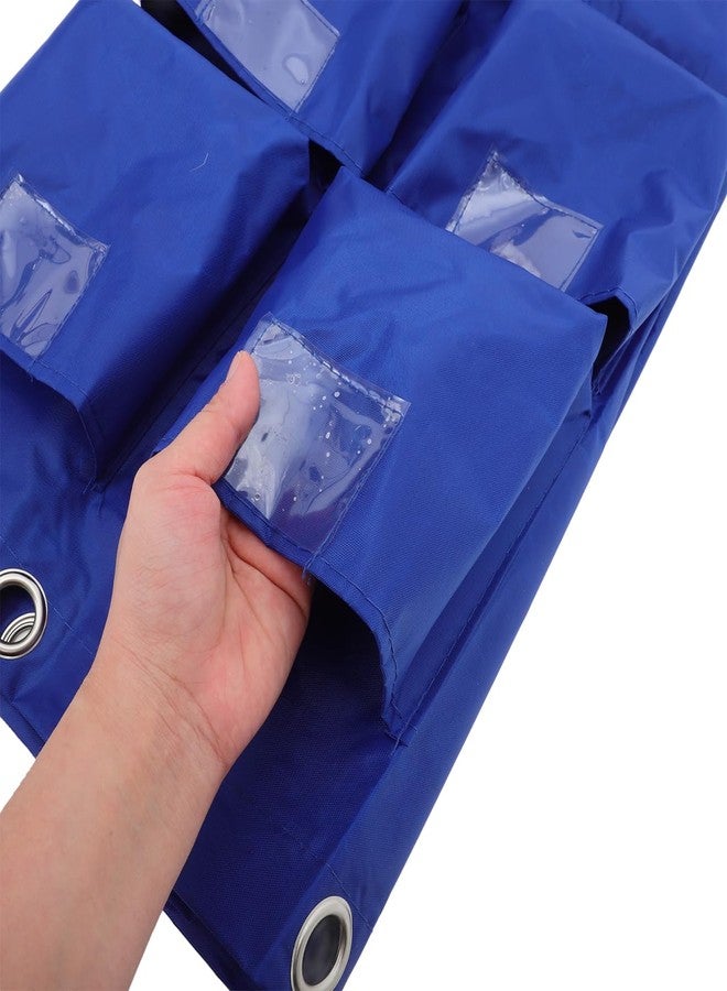 JECOMPRIS Cleaning Janitorial Cart Bag: Housekeeping Pushcart Garbage Storage Bag Replacement Cleaning Supplies Organizer for Trash Collection Blue - Image 5