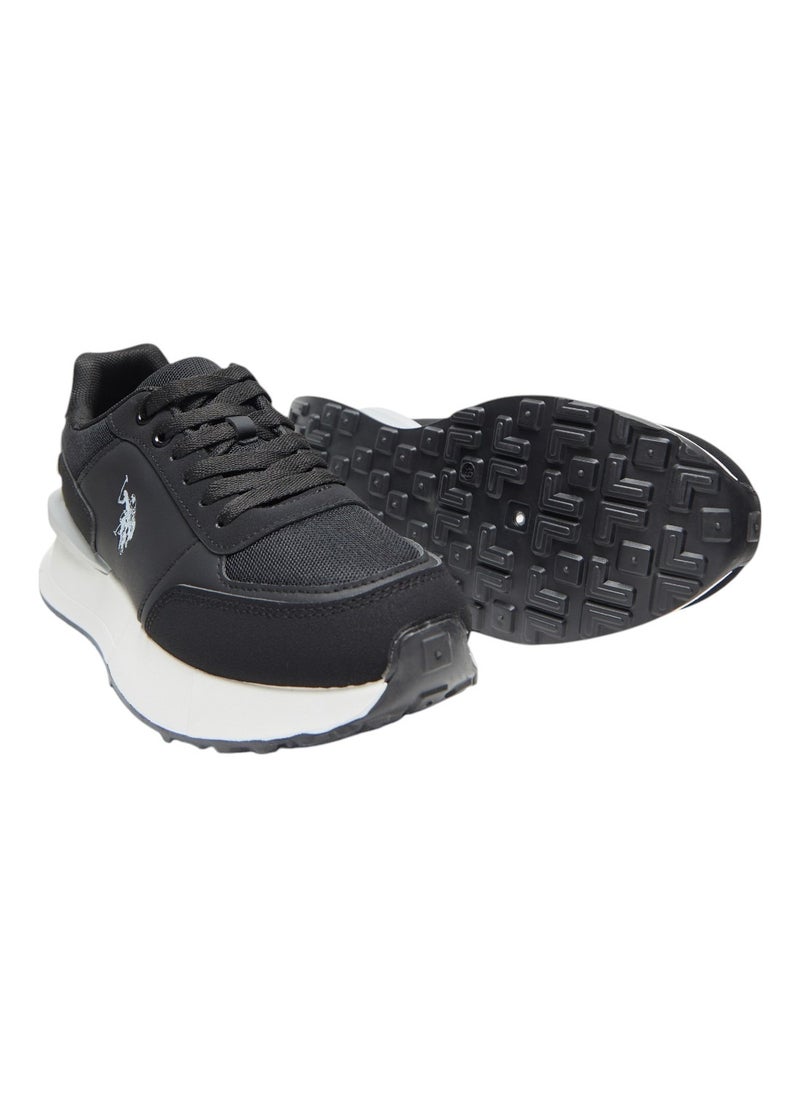 U.S. Polo Assn. - Women's Black Low-Top Sneakers - Lightweight with White Sole, Comfortable Casual Shoes - Image 1