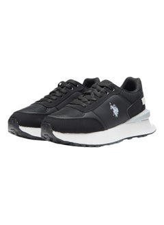 U.S. Polo Assn. Women's Black Low-Top Sneakers - Lightweight with White Sole, Comfortable Casual Shoes  - Image 2