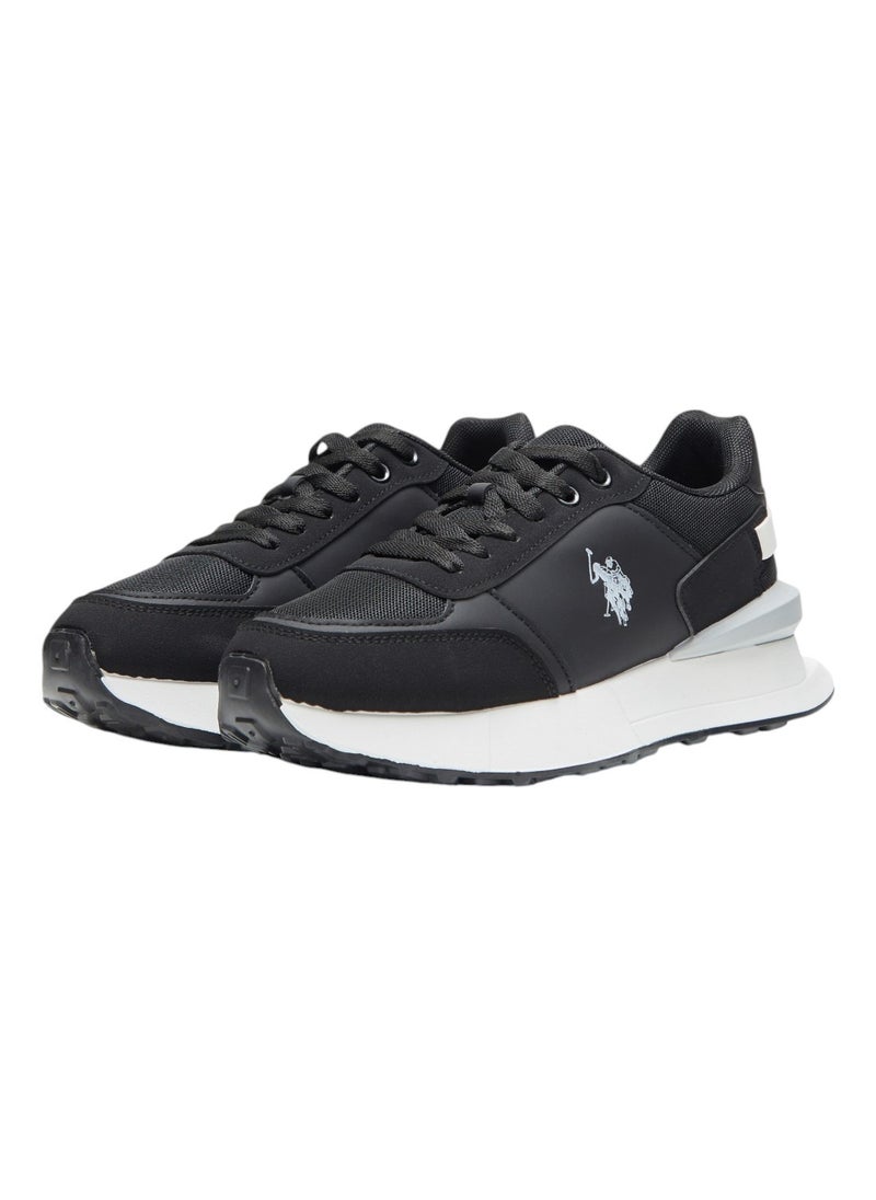 U.S. Polo Assn. - Women's Black Low-Top Sneakers - Lightweight with White Sole, Comfortable Casual Shoes - Image 1